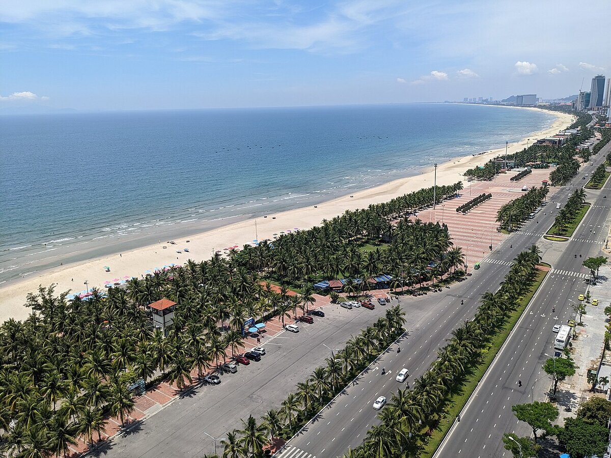 My Khe Beach and the Da Nang coastline in Vietnam