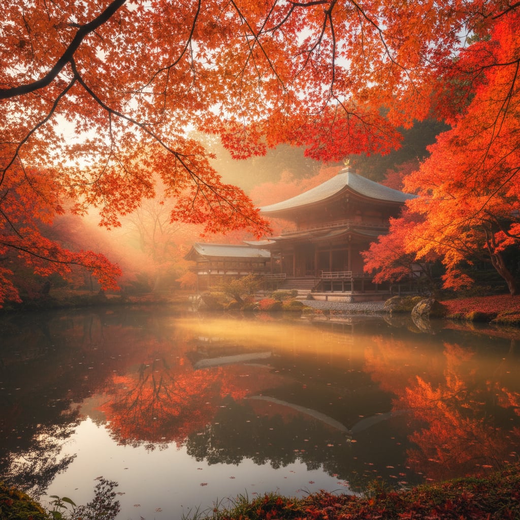 Japan autumn fall foliage momiji Kyoto