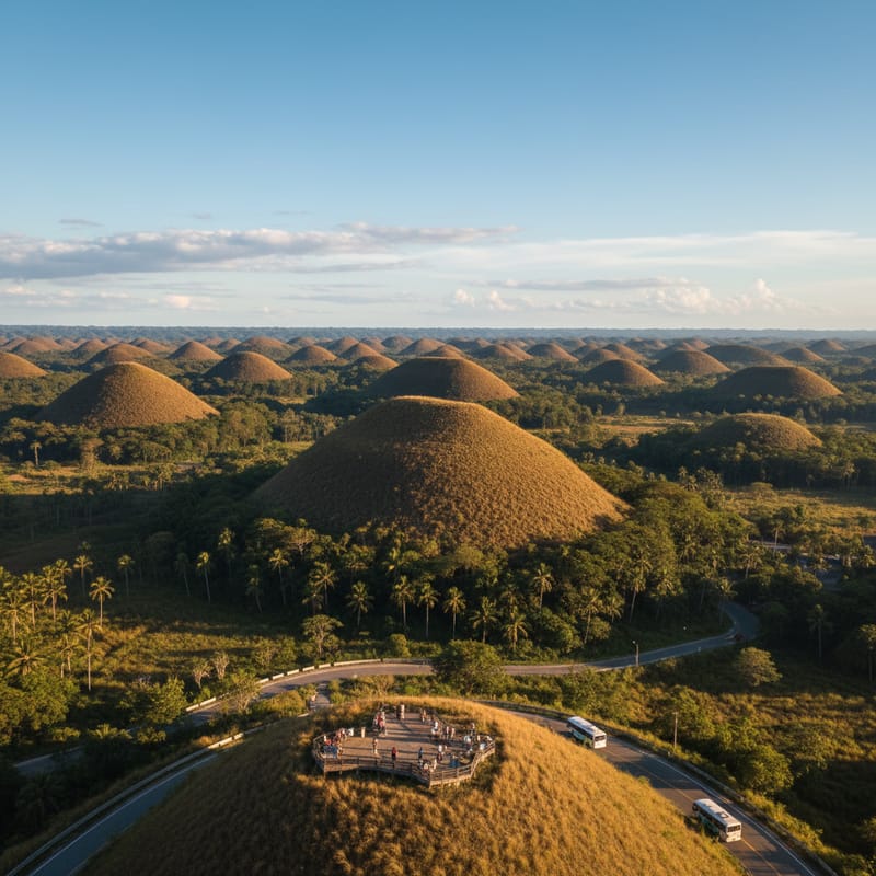 Chocolate Hills Bohol - Famous natural landmark Philippines