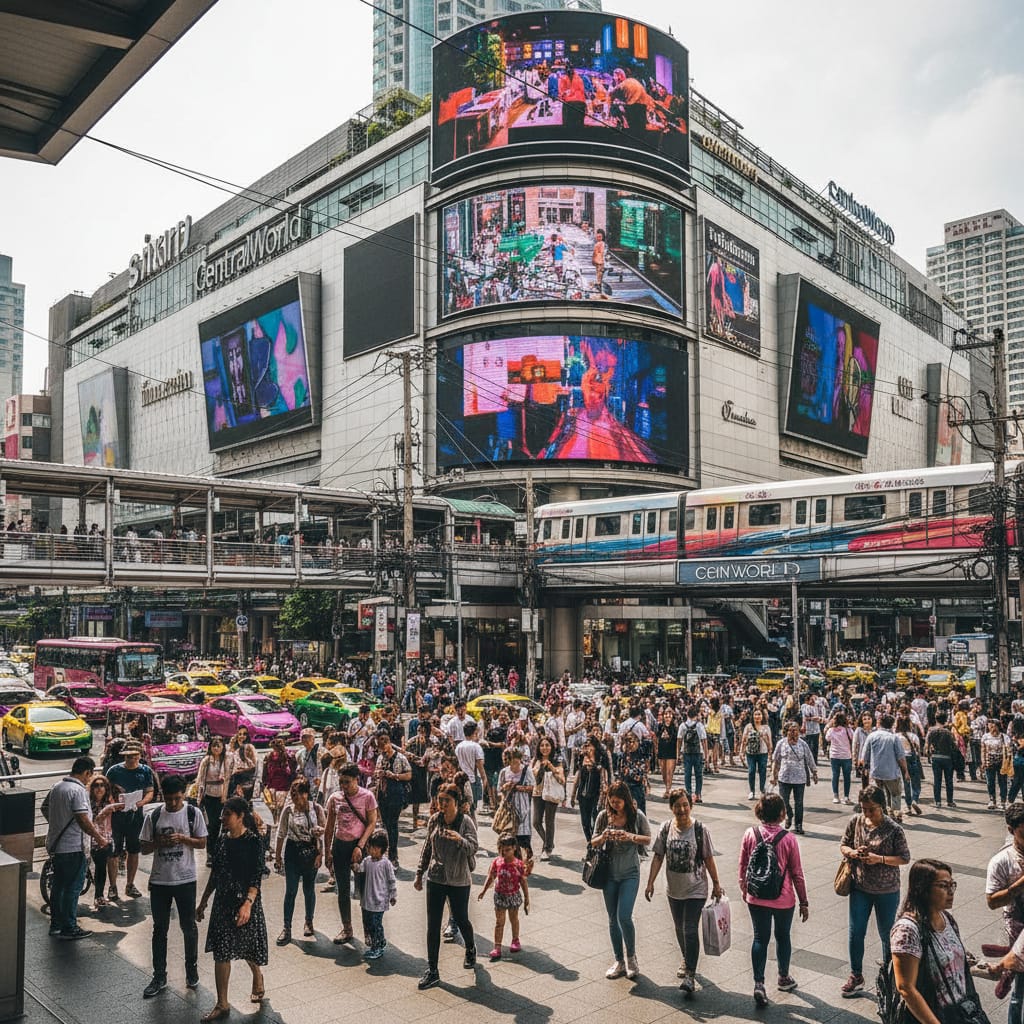 Siam Pratunam shopping malls Bangkok