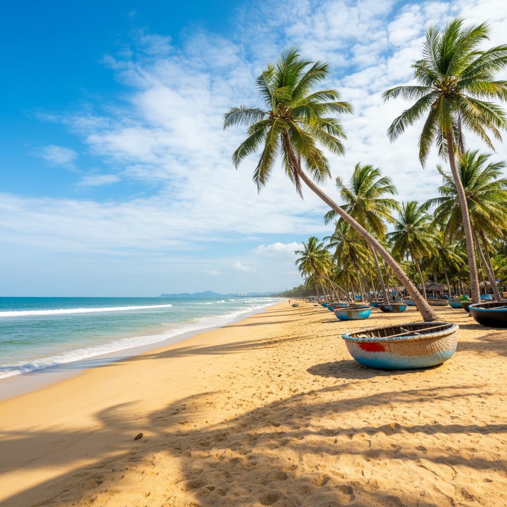 Da Nang beach Vietnam dry season