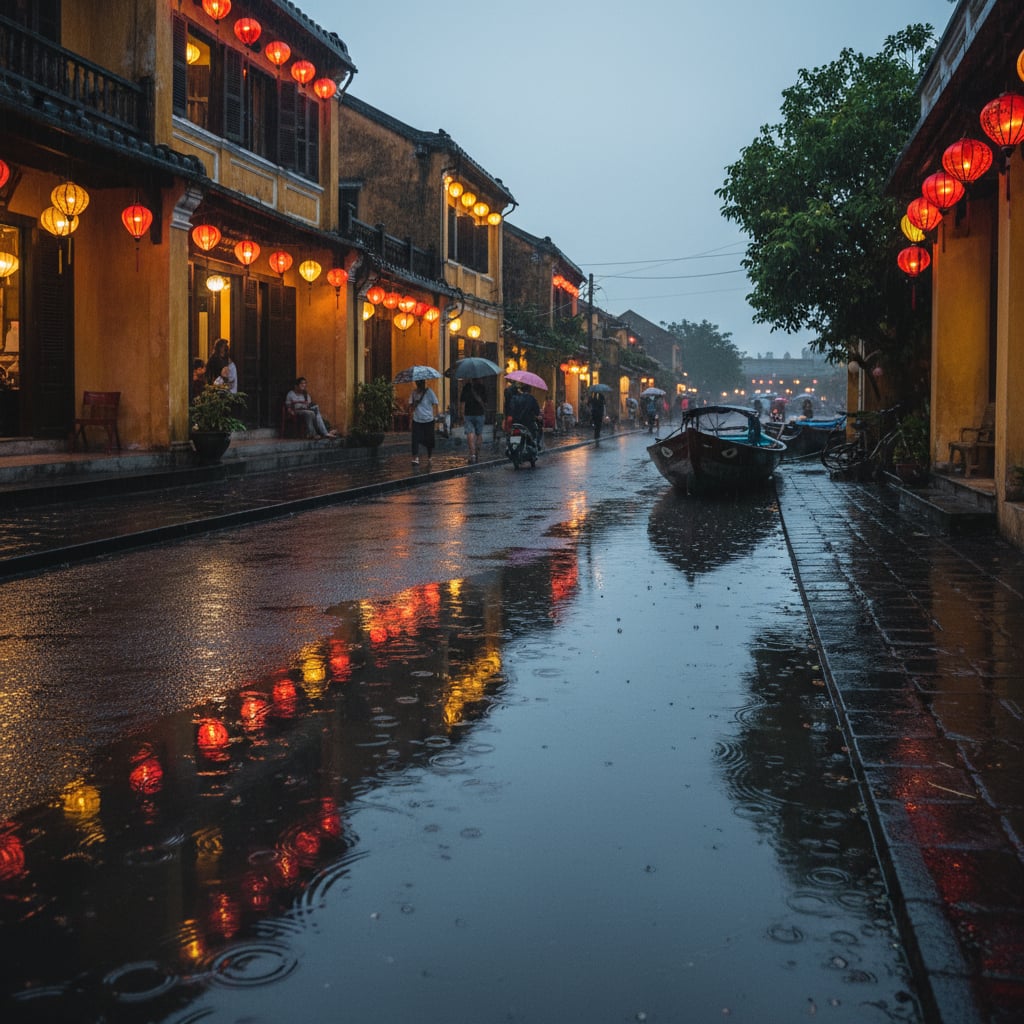 Hoi An Vietnam rainy season lanterns