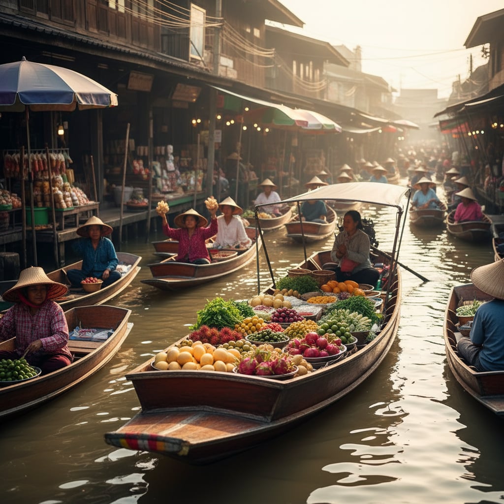 Traditional floating market tour in Bangkok Thailand - wholesale tour rates