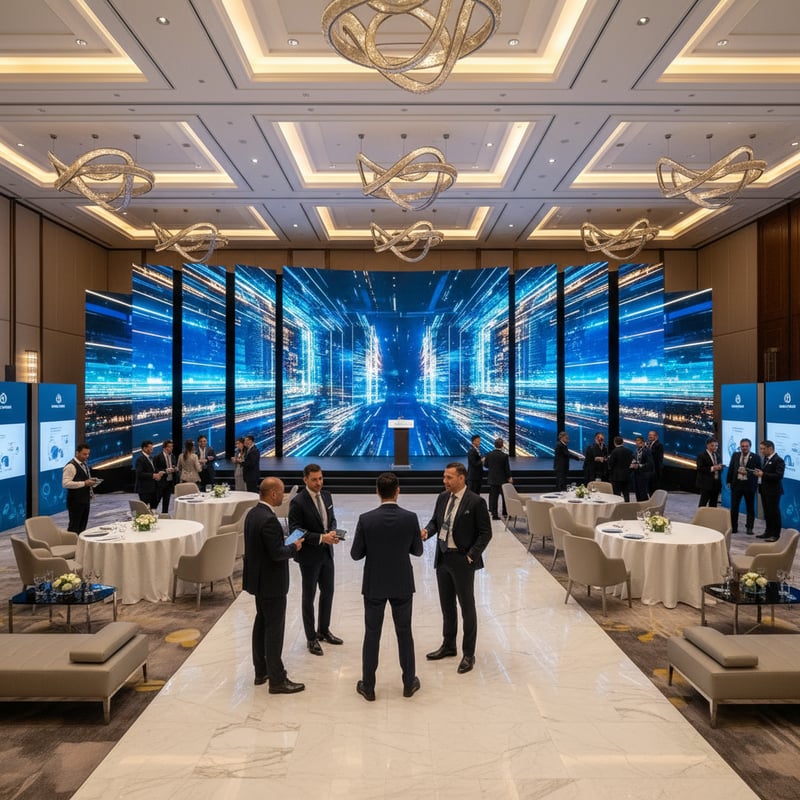 Corporate MICE event in Dubai luxury hotel ballroom managed by DMC