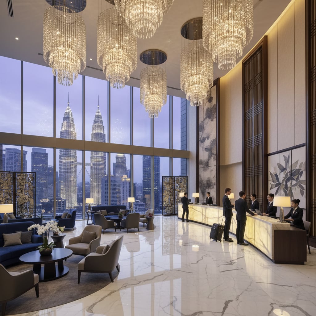 Luxury hotel lobby in Kuala Lumpur - wholesale hotel rates for travel agents