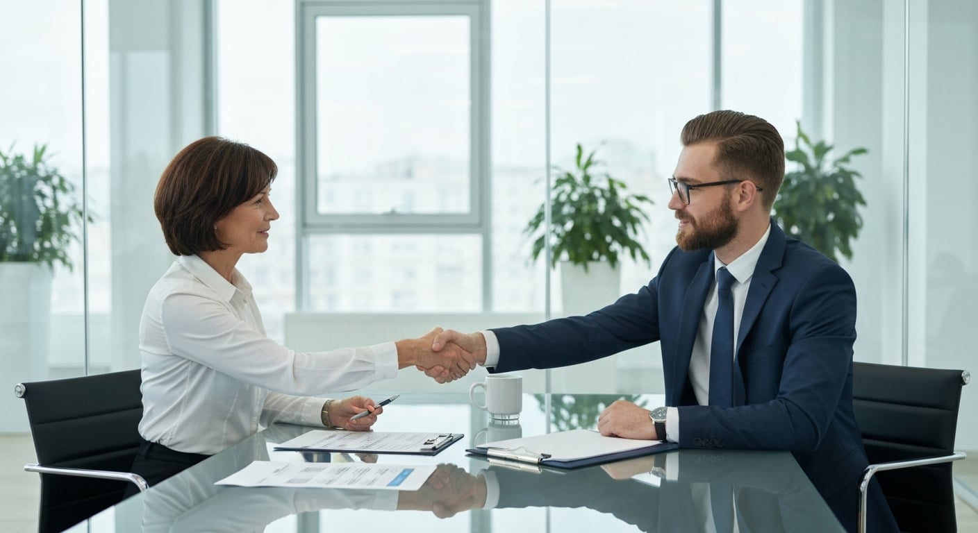 Business meeting to discuss travel agent credit terms with DMC supplier