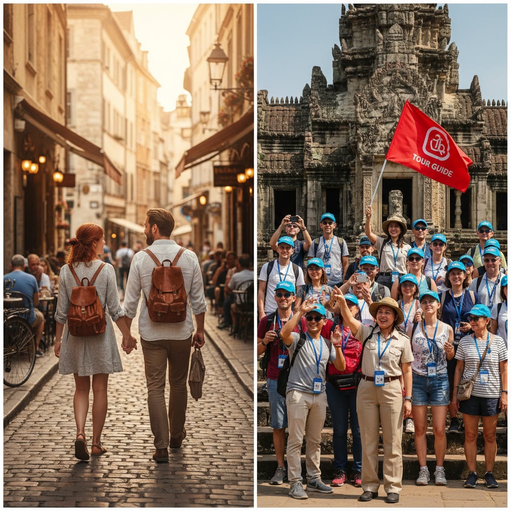 Comparison of FIT independent travelers versus GIT group tour packages for travel agents