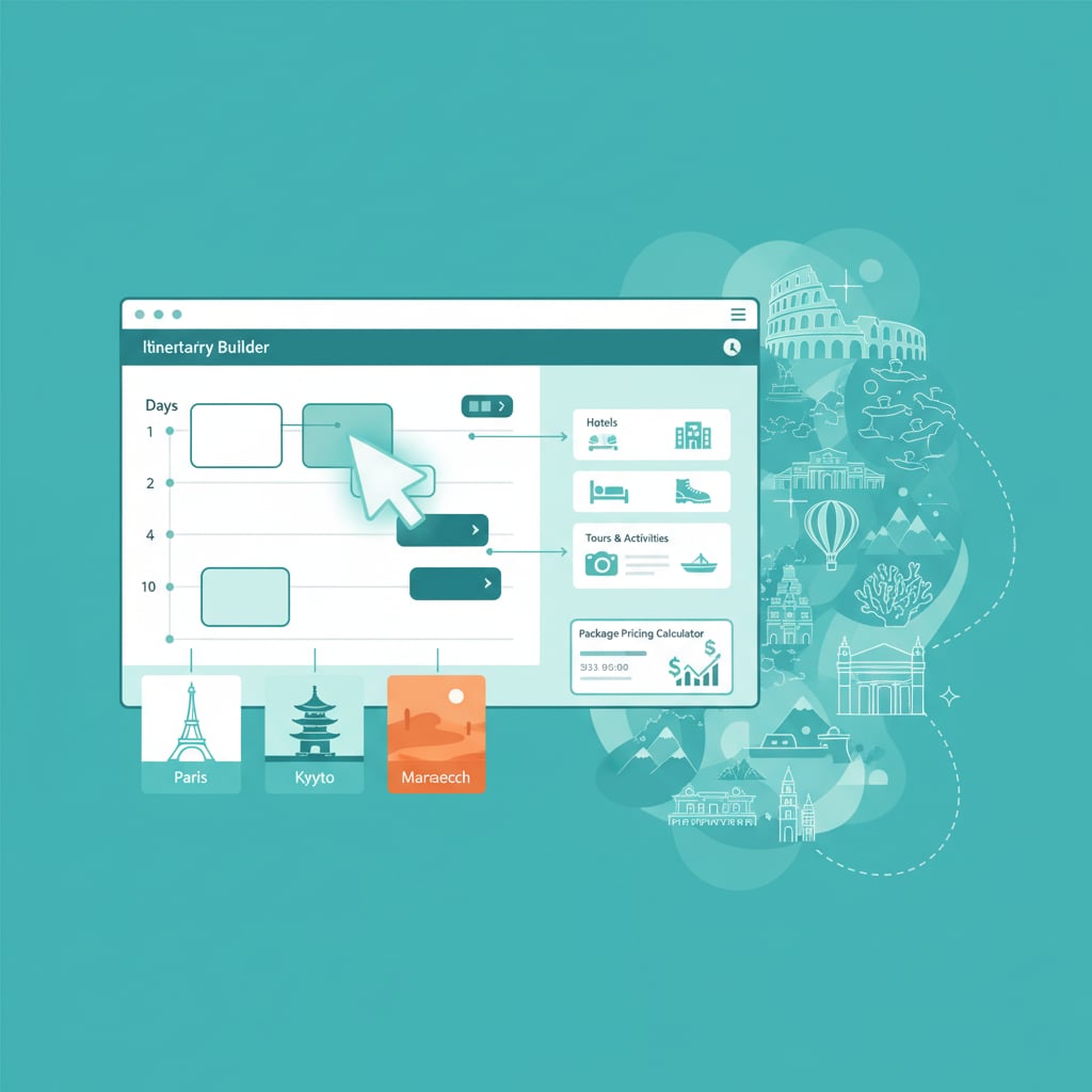 Travel agent creating tour packages