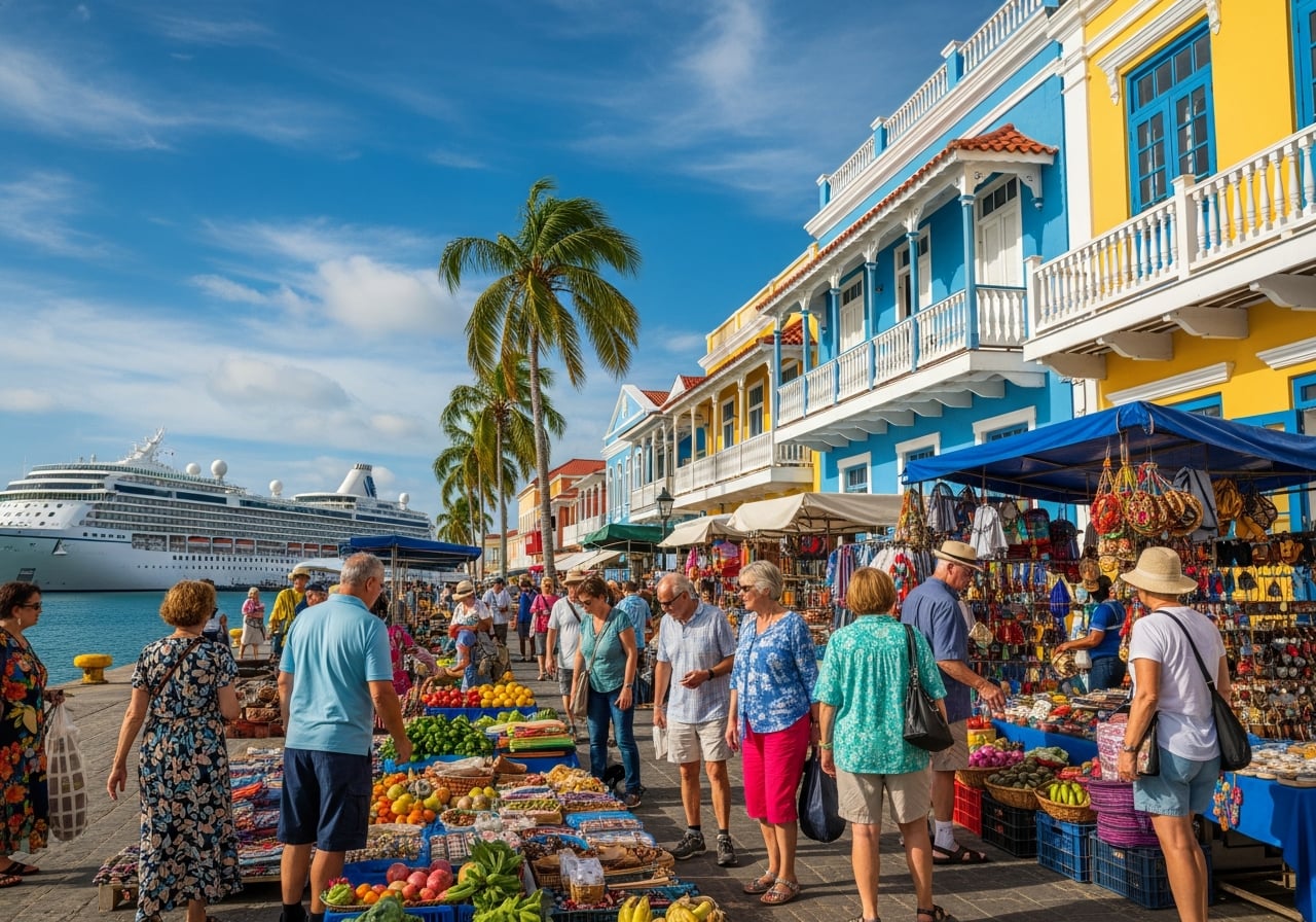 Cruise shore excursion at tropical port - wholesale booking for travel agents