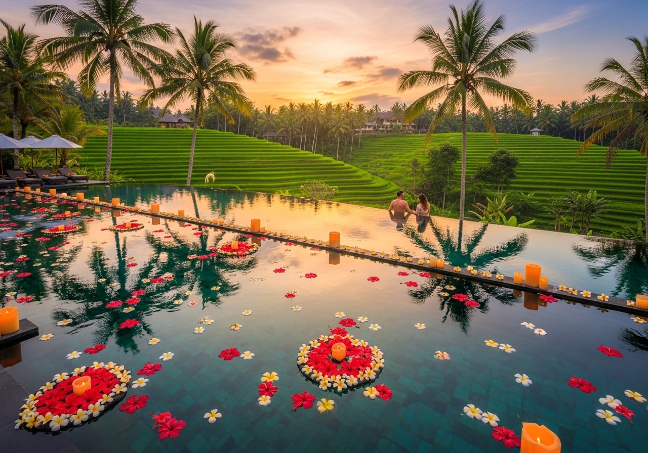 Bali resort with festive decorations - Diwali travel package