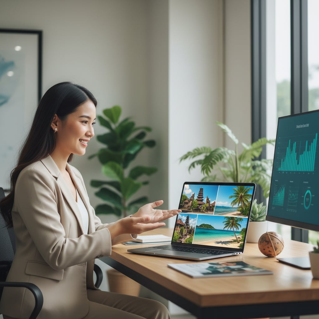 Travel agent using Bali B2B booking portal