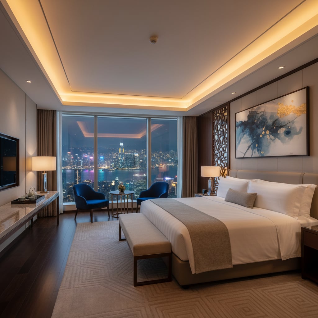 Luxury Hong Kong hotel room with Victoria Harbour view - B2B wholesale rates for travel agents