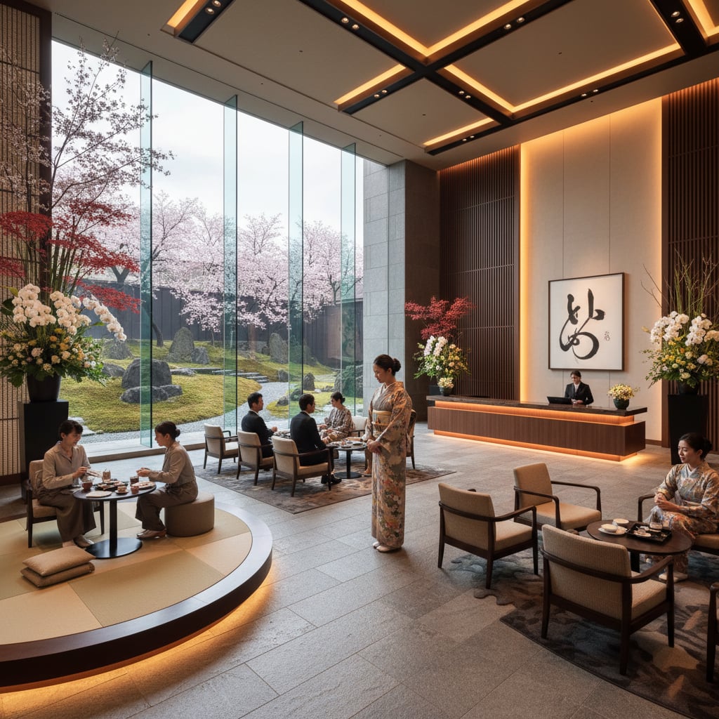 Luxury Tokyo hotel lobby - B2B wholesale rates for travel agents